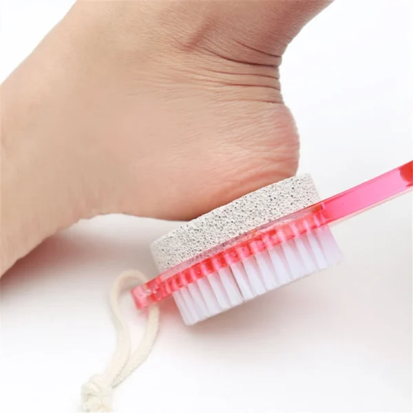 4 in 1 Multi Use Pedicure Brush,Scrubber, Filer & Pumice Stone (Multicolor) - Image 3