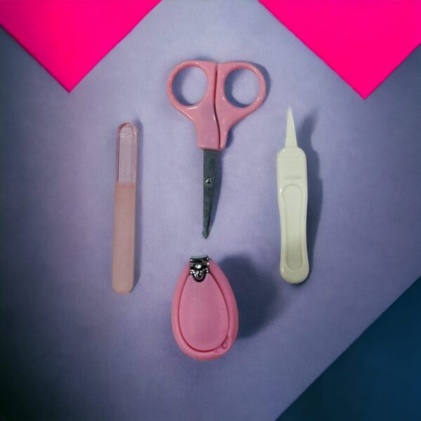 4IN1 Baby Grooming KIt Nail Clipper, Nail Scissors, Nail Filer & Tweezer , New born kit for Manicure Pedicure New Mom Gift for Women Infants Toddlers - Image 3