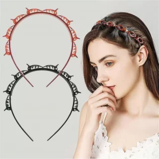 Double-Layer-Twist-Plait-Headband-Hairpin-double-bangs-Hairstyle
