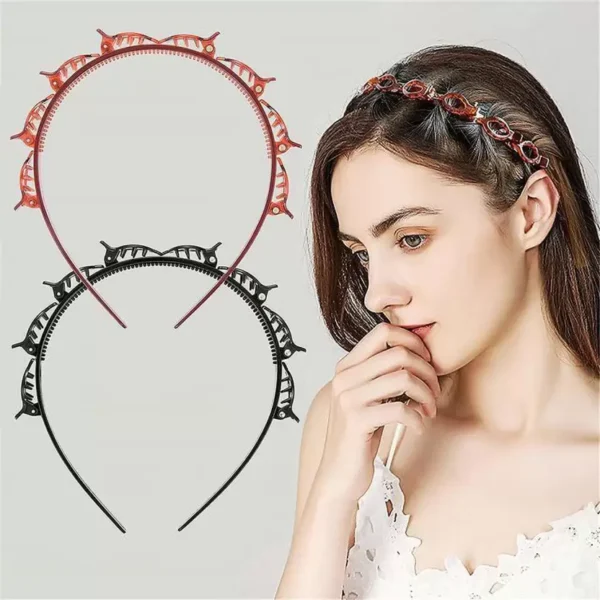 Double-Layer-Twist-Plait-Headband-Hairpin-double-bangs-Hairstyle