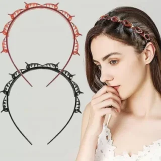 Double-Layer-Twist-Plait-Headband-Hairpin-double-bangs-Hairstyle