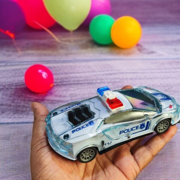 Push and Go Police Car Toy for Kids With Light & Siren Sound - Image 2