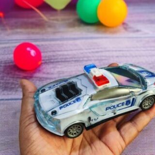 Push and Go Police Car Toy for Kids With Light & Siren Sound