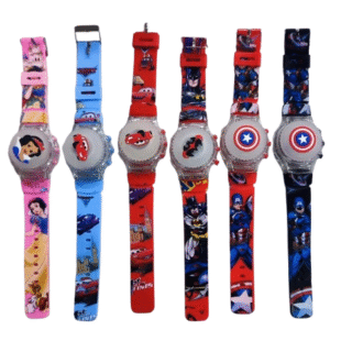Analog Watch with Spinner Led-Lights (Pack of 2)