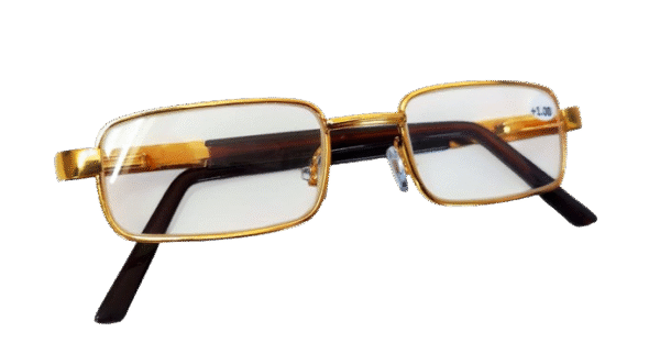 Full Rim Golden Metallic Spring Reading Glasses for Near vision old age vision correction - Image 5
