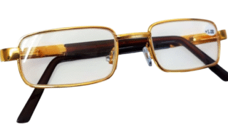 Full Rim Golden Metallic Spring Reading Glasses for Near vision old age vision correction