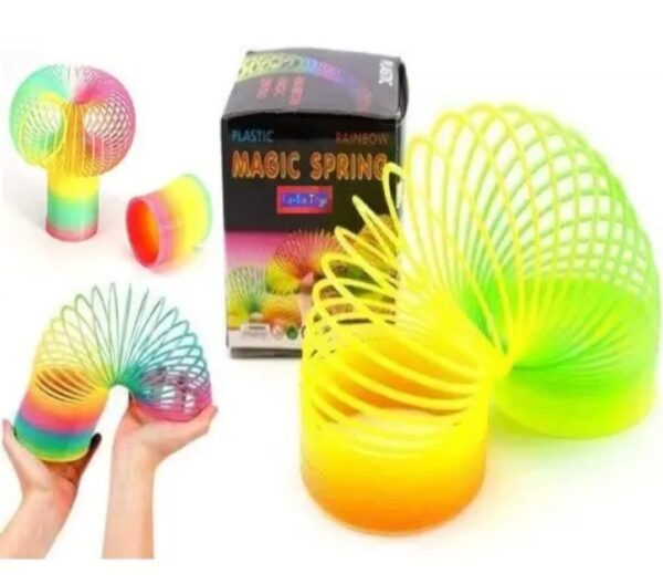 Magic Spring Bouncy Stretchy Slinkey Magic Spring Gag Toy Magic Rainbow Spring Toy Gag Toy - Image 3