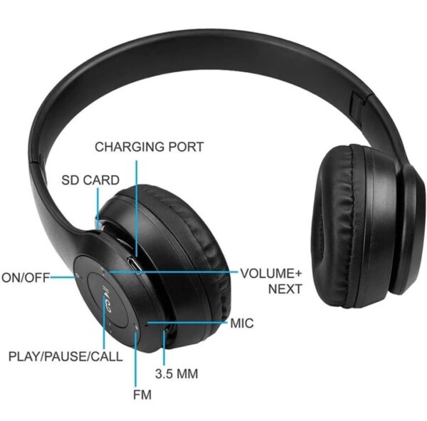 P47 Wireless Bluetooth portable Sports Headphone with Microphone - Image 6
