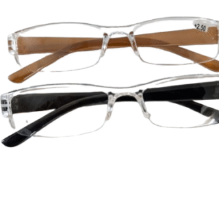 Half Rim Transparent Reading Glasses Chasma for near vision (Pack of 2)