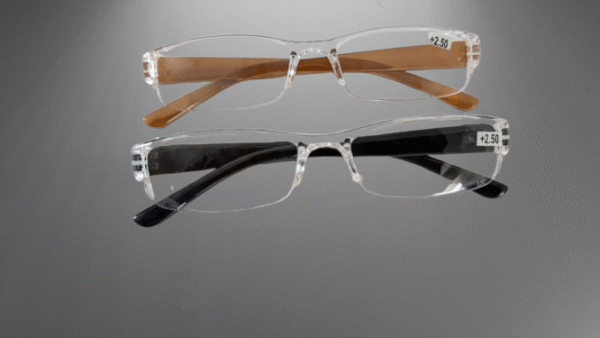 Half Rim Transparent Reading Glasses Chasma for near vision (Pack of 2) - Image 2