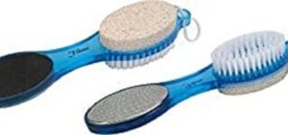 4 in 1 Multi Use Pedicure Brush,Scrubber, Filer & Pumice Stone (Multicolor)
