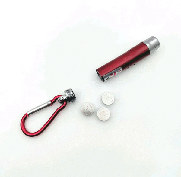 Versatile 4-in-1 Keychain Light with Laser Pointer & Multi-Color LED - Image 2