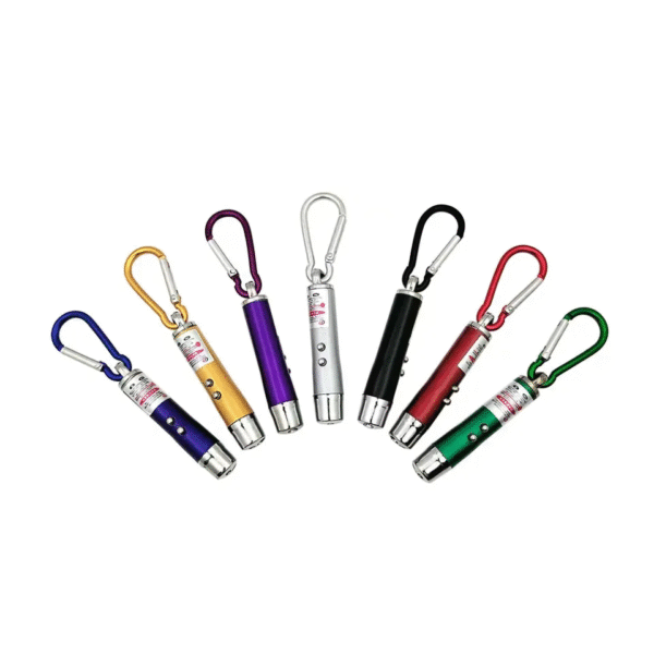Versatile 4-in-1 Keychain Light with Laser Pointer & Multi-Color LED - Image 3