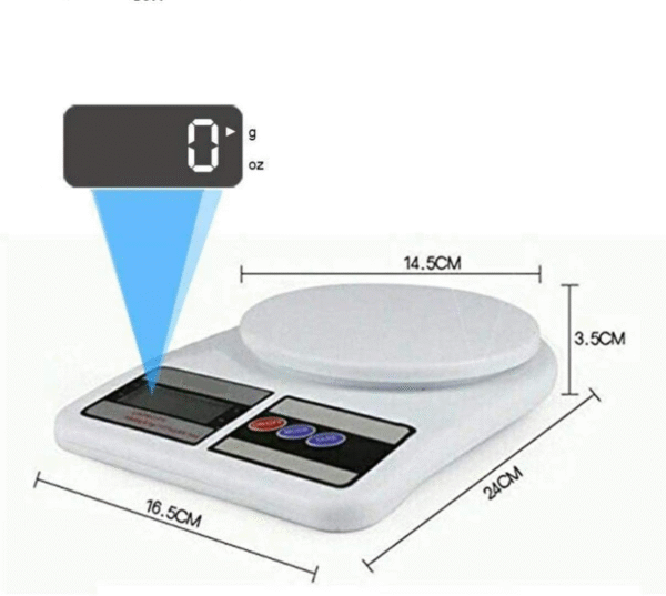 Electronic Kitchen Digital Weighing Scale for Food & Baking with LCD Display - Image 3