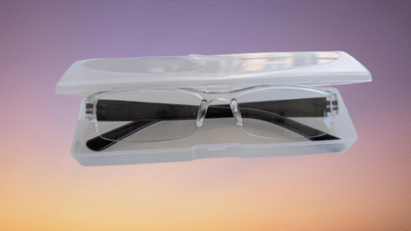 Half Rim Compact Transpparent Reading Glasses for Near vision old age Vision Correction Power +1.00, +1.25, +1.50, +2.00, +2.50, +3.00 - Image 2