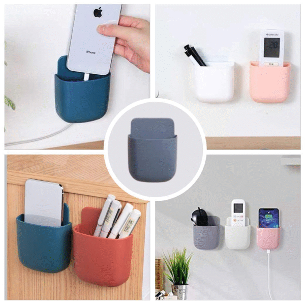 Multipurpose Wall Hanging Mobile Phone Charger Holder Stand Mobile Holder - Image 2