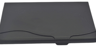 Sleek & Secure: Black Steel Credit/Debit Card Holder