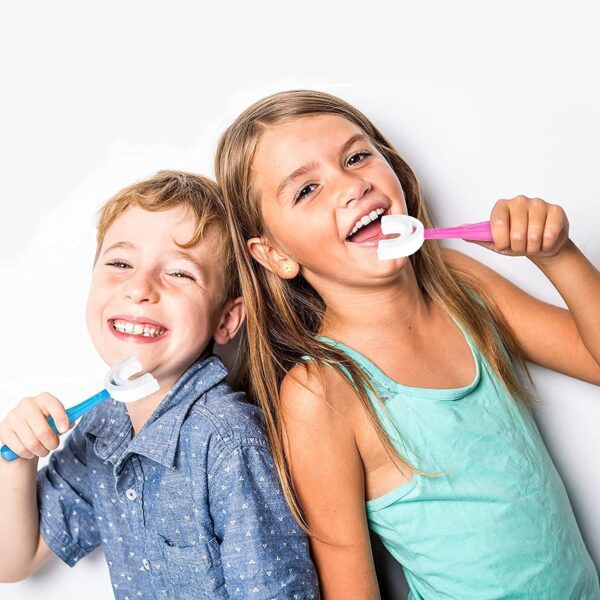 U-Shaped Toothbrush Kids Toddler Toothbrush- (Pack Of 2) - Image 3
