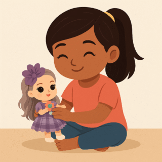 Adorable Fashion Doll with Keychain-- A Charming Companion