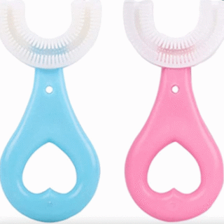 U-Shaped Toothbrush Kids Toddler Toothbrush- (Pack Of 2)