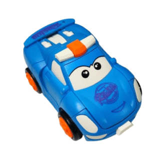 MultiColour Bright Mini Racing Friction Family Transformer Toy Car Converts from CAR to Robot Push & Go