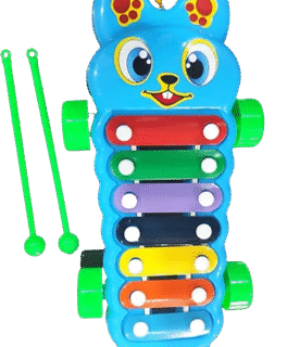 Pull-Along Rabbit Toy with Musical Xylophone for Children (Multicolor)
