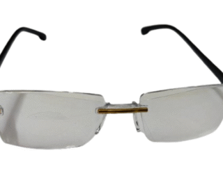 Stylish & Lightweight Rimless Bifocal Bluecut Reading Glasses for Near Vision Old Age Vision Correction