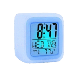 LED Digital Alarm Clock with Color Changing Light for Kids & Adults, Bed room Home Decor