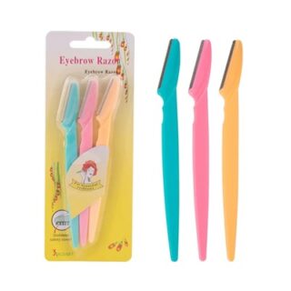 3-in-1 Eyebrow Razor Set with Stainless Safety Cover for Flawless and Beautiful Brows Facial razors